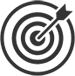 Icon of a bullseye representing the Our Mission section of the about page