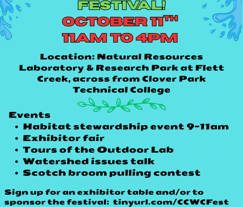 Oct 11 Watershed Festival